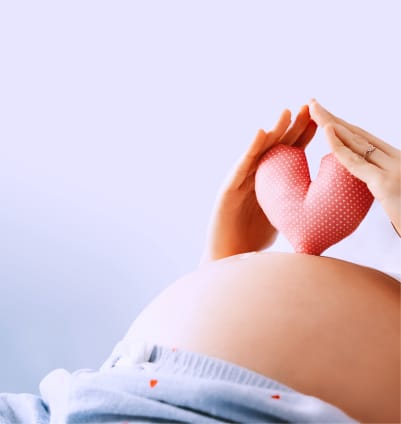Baby bump with love heart